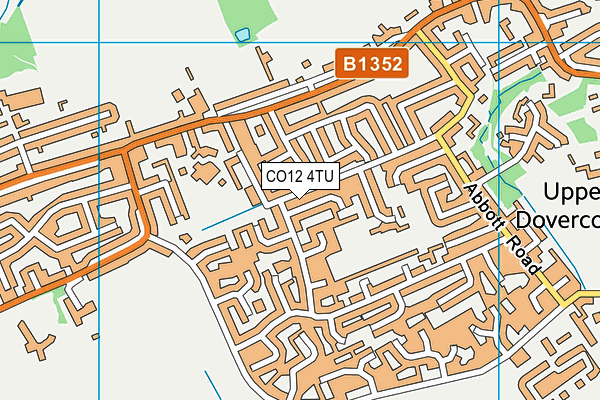CO12 4TU map - OS VectorMap District (Ordnance Survey)