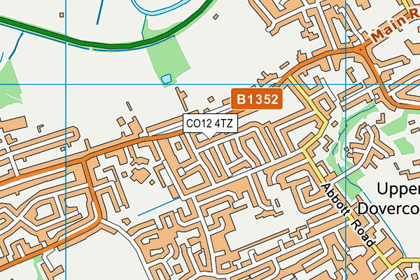 CO12 4TZ map - OS VectorMap District (Ordnance Survey)