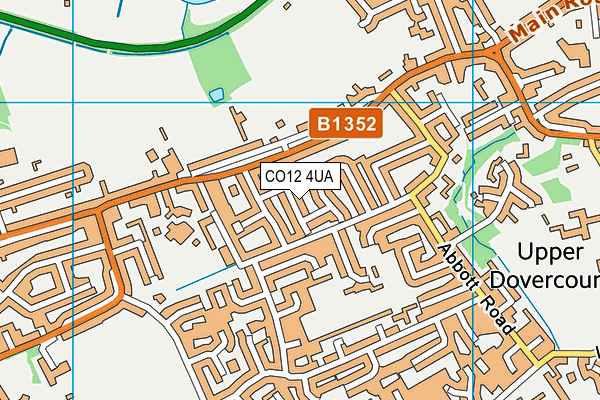CO12 4UA map - OS VectorMap District (Ordnance Survey)