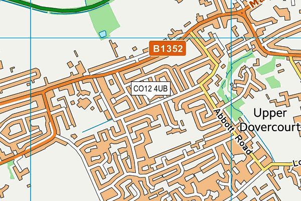CO12 4UB map - OS VectorMap District (Ordnance Survey)