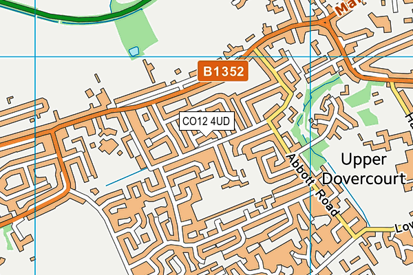 CO12 4UD map - OS VectorMap District (Ordnance Survey)