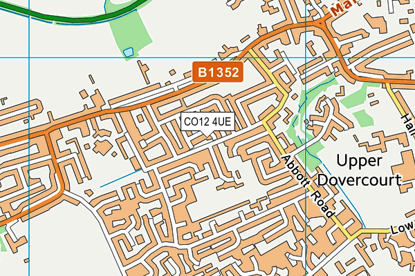 CO12 4UE map - OS VectorMap District (Ordnance Survey)