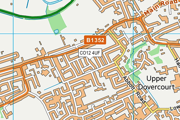 CO12 4UF map - OS VectorMap District (Ordnance Survey)