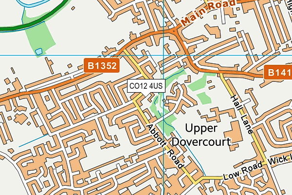 CO12 4US map - OS VectorMap District (Ordnance Survey)