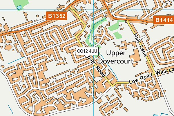 CO12 4UU map - OS VectorMap District (Ordnance Survey)