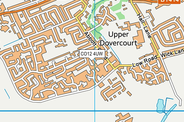 CO12 4UW map - OS VectorMap District (Ordnance Survey)