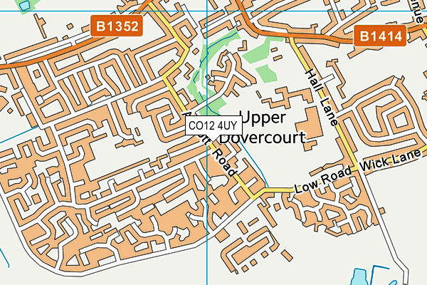 CO12 4UY map - OS VectorMap District (Ordnance Survey)