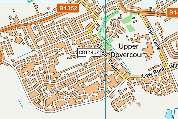 CO12 4UZ map - OS VectorMap District (Ordnance Survey)