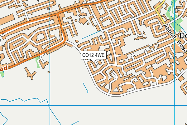CO12 4WE map - OS VectorMap District (Ordnance Survey)