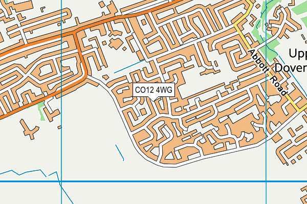 CO12 4WG map - OS VectorMap District (Ordnance Survey)
