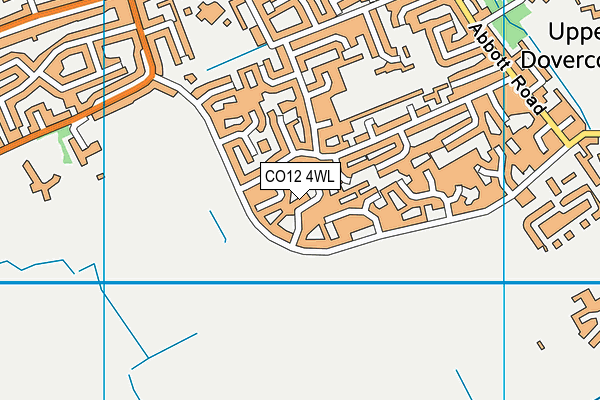 CO12 4WL map - OS VectorMap District (Ordnance Survey)