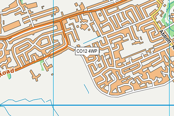 CO12 4WP map - OS VectorMap District (Ordnance Survey)