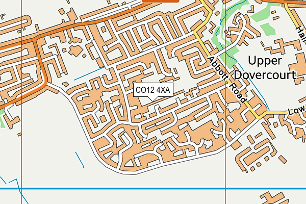 CO12 4XA map - OS VectorMap District (Ordnance Survey)