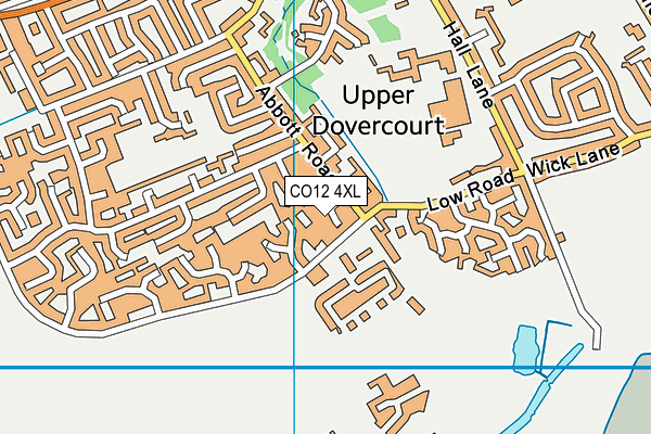 CO12 4XL map - OS VectorMap District (Ordnance Survey)