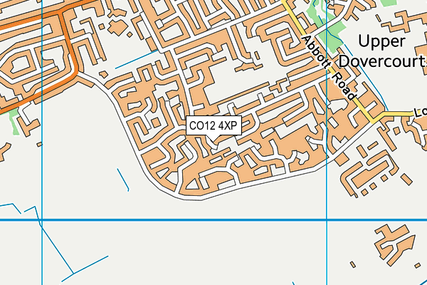 CO12 4XP map - OS VectorMap District (Ordnance Survey)