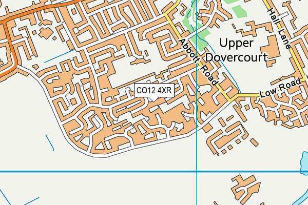 CO12 4XR map - OS VectorMap District (Ordnance Survey)