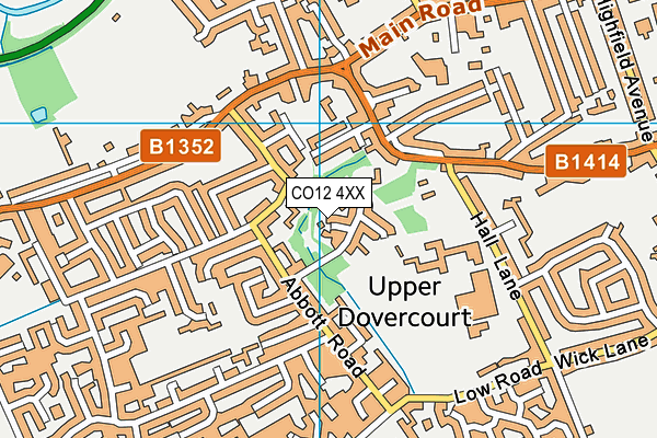 CO12 4XX map - OS VectorMap District (Ordnance Survey)