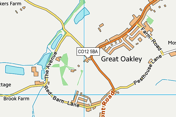 All Saints Church of England Voluntary Aided Primary School, Great Oakley map (CO12 5BA) - OS VectorMap District (Ordnance Survey)
