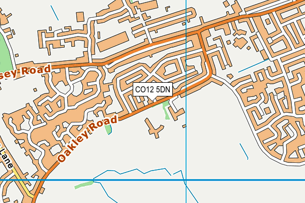CO12 5DN map - OS VectorMap District (Ordnance Survey)