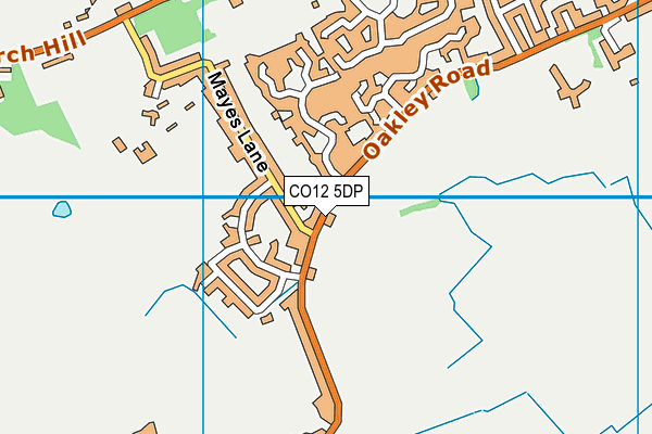 CO12 5DP map - OS VectorMap District (Ordnance Survey)