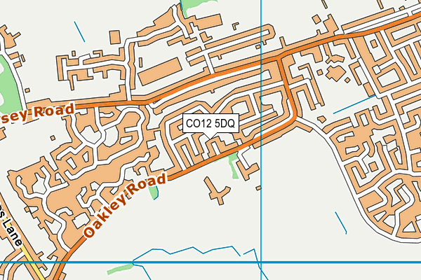 CO12 5DQ map - OS VectorMap District (Ordnance Survey)