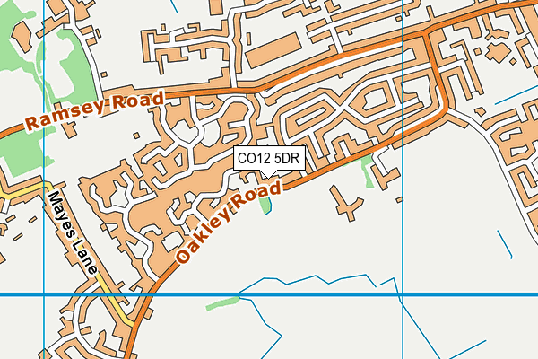 CO12 5DR map - OS VectorMap District (Ordnance Survey)