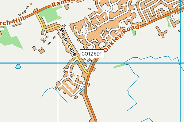 CO12 5DT map - OS VectorMap District (Ordnance Survey)