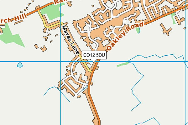 CO12 5DU map - OS VectorMap District (Ordnance Survey)