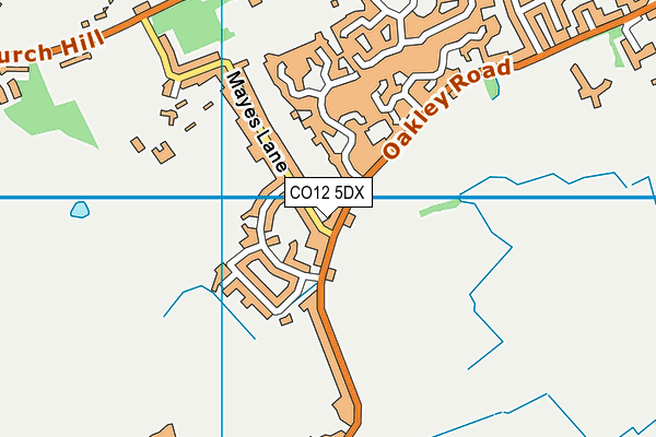 CO12 5DX map - OS VectorMap District (Ordnance Survey)