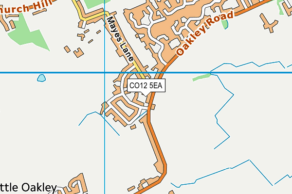 CO12 5EA map - OS VectorMap District (Ordnance Survey)