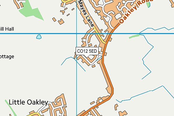 CO12 5ED map - OS VectorMap District (Ordnance Survey)