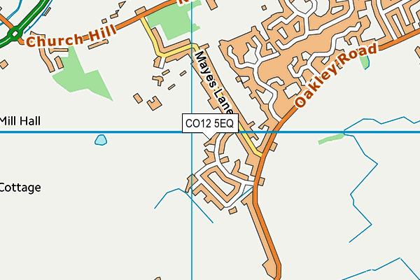 CO12 5EQ map - OS VectorMap District (Ordnance Survey)