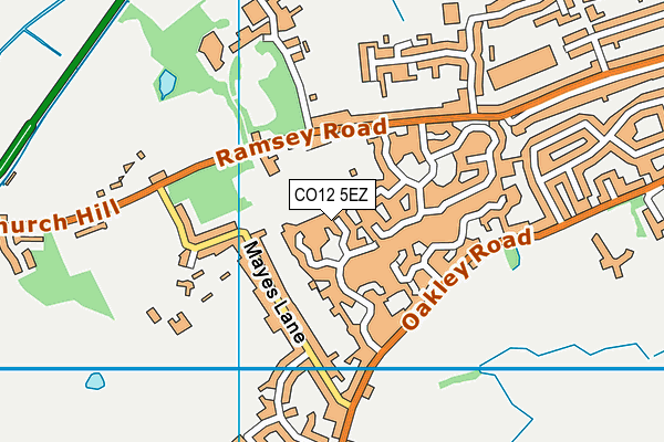 CO12 5EZ map - OS VectorMap District (Ordnance Survey)