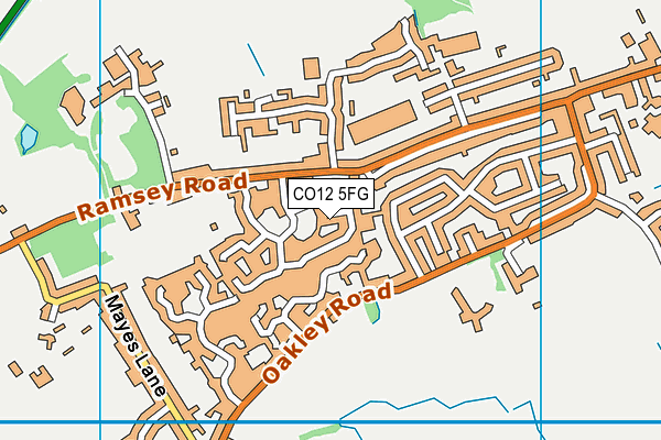 CO12 5FG map - OS VectorMap District (Ordnance Survey)