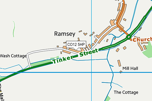 Ramsey War Memorial Recreation Field map (CO12 5HP) - OS VectorMap District (Ordnance Survey)