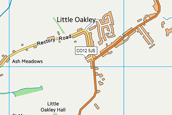 CO12 5JS map - OS VectorMap District (Ordnance Survey)