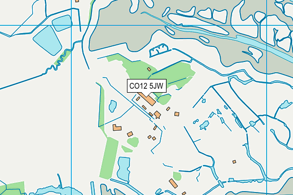 CO12 5JW map - OS VectorMap District (Ordnance Survey)