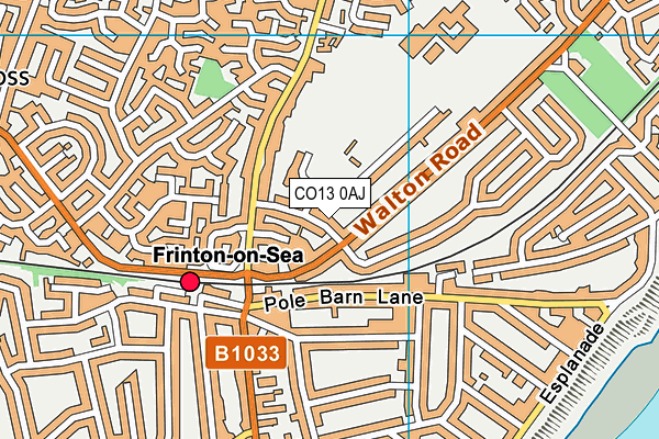 CO13 0AJ map - OS VectorMap District (Ordnance Survey)