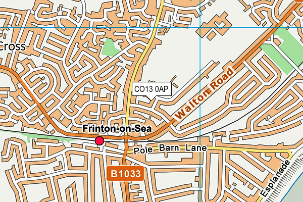 CO13 0AP map - OS VectorMap District (Ordnance Survey)