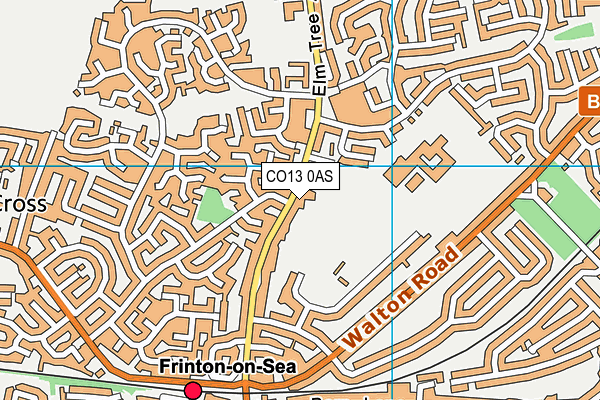 CO13 0AS map - OS VectorMap District (Ordnance Survey)
