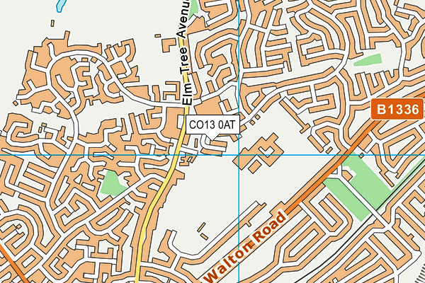 CO13 0AT map - OS VectorMap District (Ordnance Survey)