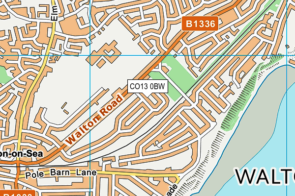 CO13 0BW map - OS VectorMap District (Ordnance Survey)