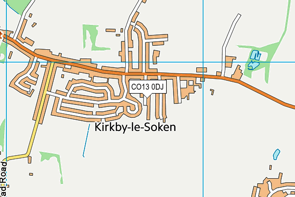 CO13 0DJ map - OS VectorMap District (Ordnance Survey)