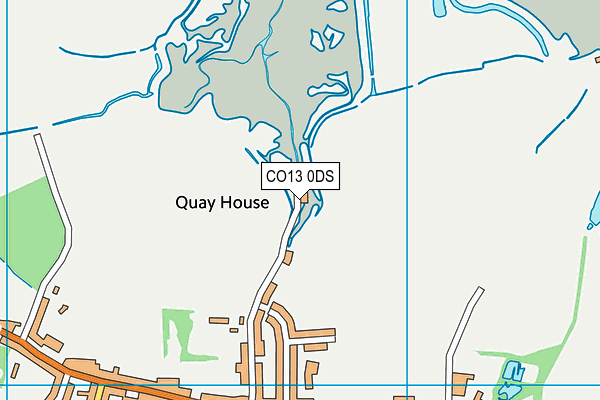 CO13 0DS map - OS VectorMap District (Ordnance Survey)