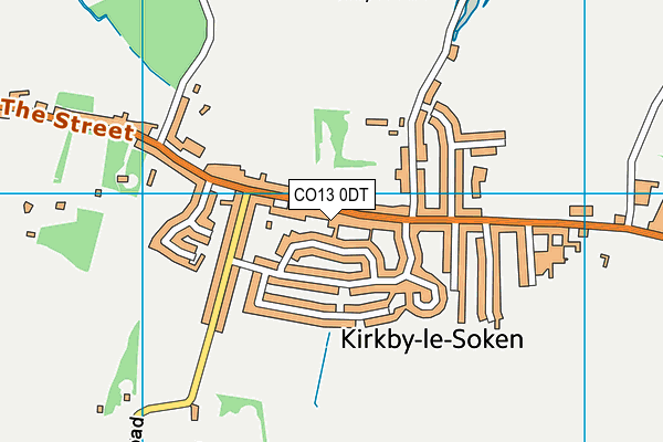 CO13 0DT map - OS VectorMap District (Ordnance Survey)