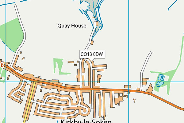 CO13 0DW map - OS VectorMap District (Ordnance Survey)