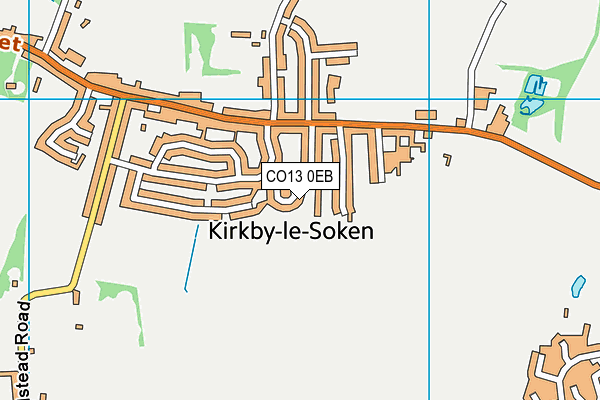 CO13 0EB map - OS VectorMap District (Ordnance Survey)