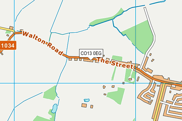 CO13 0EG map - OS VectorMap District (Ordnance Survey)