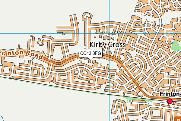 CO13 0FG map - OS VectorMap District (Ordnance Survey)