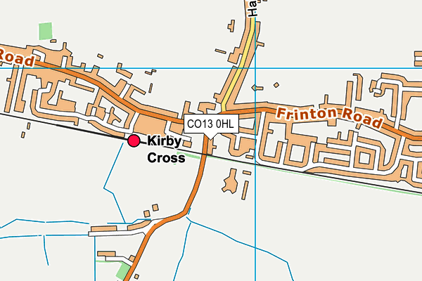 CO13 0HL map - OS VectorMap District (Ordnance Survey)